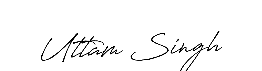 Design your own signature with our free online signature maker. With this signature software, you can create a handwritten (Antro_Vectra_Bolder) signature for name Uttam Singh. Uttam Singh signature style 7 images and pictures png