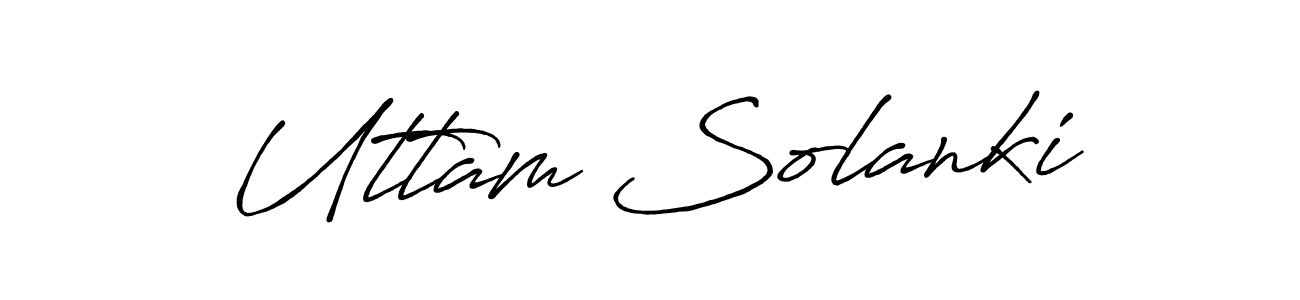 How to make Uttam Solanki signature? Antro_Vectra_Bolder is a professional autograph style. Create handwritten signature for Uttam Solanki name. Uttam Solanki signature style 7 images and pictures png