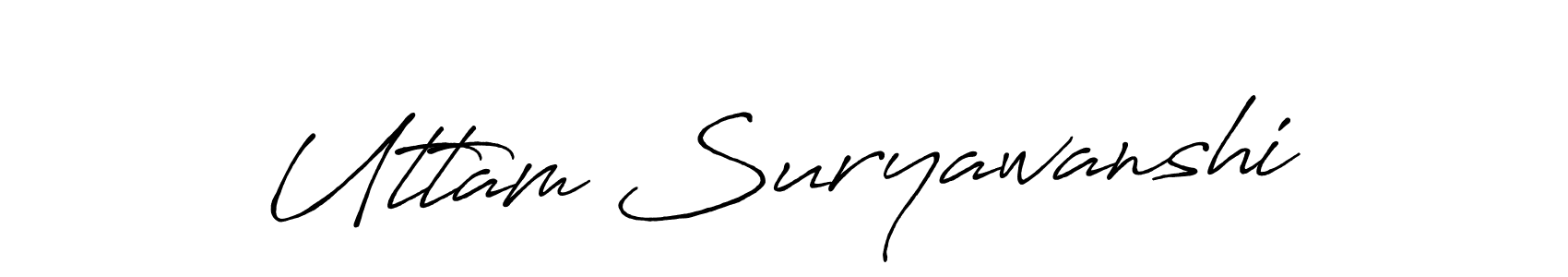 Make a beautiful signature design for name Uttam Suryawanshi. With this signature (Antro_Vectra_Bolder) style, you can create a handwritten signature for free. Uttam Suryawanshi signature style 7 images and pictures png