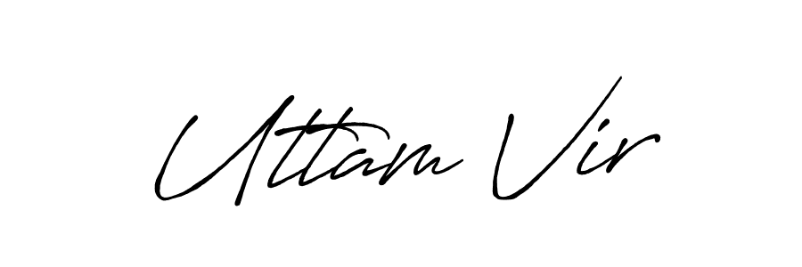 Also we have Uttam Vir name is the best signature style. Create professional handwritten signature collection using Antro_Vectra_Bolder autograph style. Uttam Vir signature style 7 images and pictures png