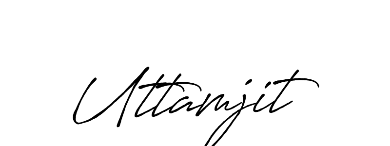 How to make Uttamjit signature? Antro_Vectra_Bolder is a professional autograph style. Create handwritten signature for Uttamjit name. Uttamjit signature style 7 images and pictures png