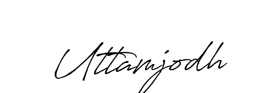 Use a signature maker to create a handwritten signature online. With this signature software, you can design (Antro_Vectra_Bolder) your own signature for name Uttamjodh. Uttamjodh signature style 7 images and pictures png