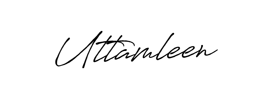 Make a beautiful signature design for name Uttamleen. With this signature (Antro_Vectra_Bolder) style, you can create a handwritten signature for free. Uttamleen signature style 7 images and pictures png