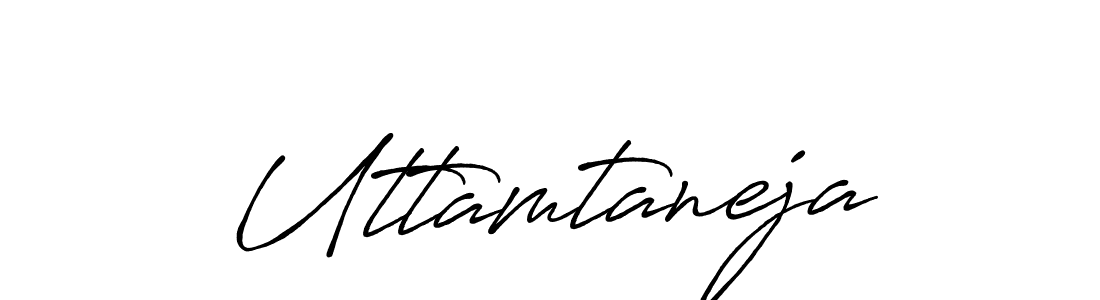 Use a signature maker to create a handwritten signature online. With this signature software, you can design (Antro_Vectra_Bolder) your own signature for name Uttamtaneja. Uttamtaneja signature style 7 images and pictures png