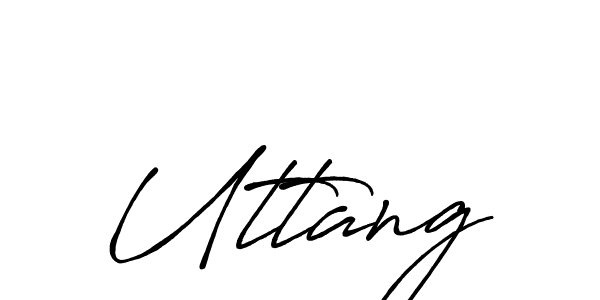 You should practise on your own different ways (Antro_Vectra_Bolder) to write your name (Uttang) in signature. don't let someone else do it for you. Uttang signature style 7 images and pictures png