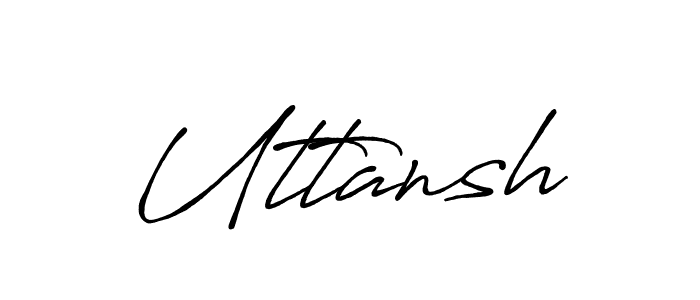 The best way (Antro_Vectra_Bolder) to make a short signature is to pick only two or three words in your name. The name Uttansh include a total of six letters. For converting this name. Uttansh signature style 7 images and pictures png