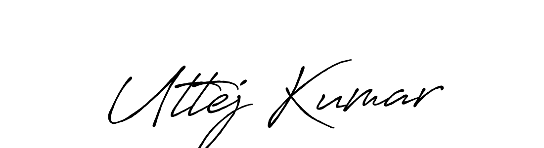 Make a beautiful signature design for name Uttej Kumar. With this signature (Antro_Vectra_Bolder) style, you can create a handwritten signature for free. Uttej Kumar signature style 7 images and pictures png