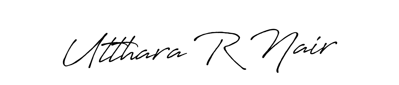 Make a beautiful signature design for name Utthara R Nair. With this signature (Antro_Vectra_Bolder) style, you can create a handwritten signature for free. Utthara R Nair signature style 7 images and pictures png