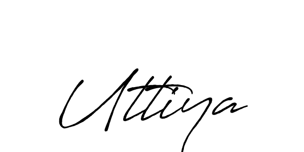 How to make Uttiya signature? Antro_Vectra_Bolder is a professional autograph style. Create handwritten signature for Uttiya name. Uttiya signature style 7 images and pictures png