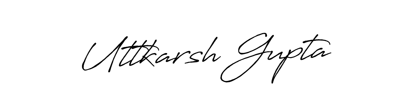 Make a beautiful signature design for name Uttkarsh Gupta. With this signature (Antro_Vectra_Bolder) style, you can create a handwritten signature for free. Uttkarsh Gupta signature style 7 images and pictures png