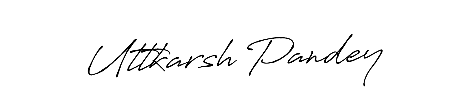 Similarly Antro_Vectra_Bolder is the best handwritten signature design. Signature creator online .You can use it as an online autograph creator for name Uttkarsh Pandey. Uttkarsh Pandey signature style 7 images and pictures png