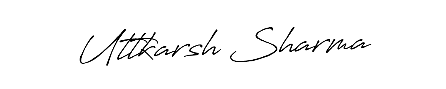 You can use this online signature creator to create a handwritten signature for the name Uttkarsh Sharma. This is the best online autograph maker. Uttkarsh Sharma signature style 7 images and pictures png
