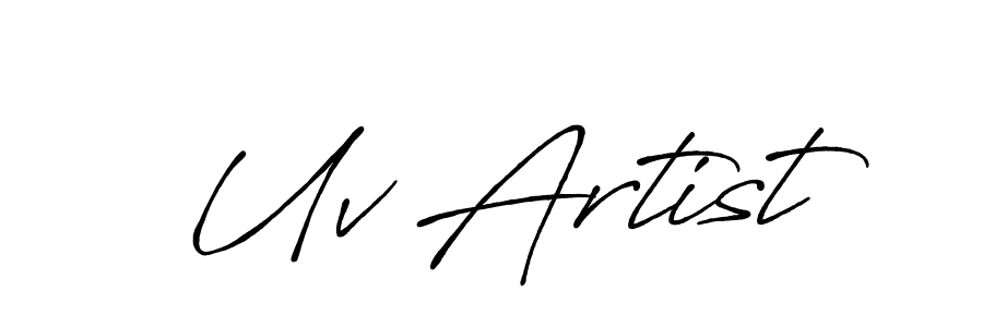 Also You can easily find your signature by using the search form. We will create Uv Artist name handwritten signature images for you free of cost using Antro_Vectra_Bolder sign style. Uv Artist signature style 7 images and pictures png