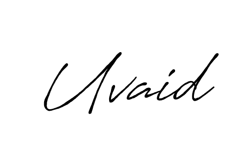 Make a beautiful signature design for name Uvaid. With this signature (Antro_Vectra_Bolder) style, you can create a handwritten signature for free. Uvaid signature style 7 images and pictures png