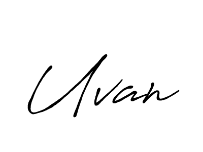 Also we have Uvan name is the best signature style. Create professional handwritten signature collection using Antro_Vectra_Bolder autograph style. Uvan signature style 7 images and pictures png
