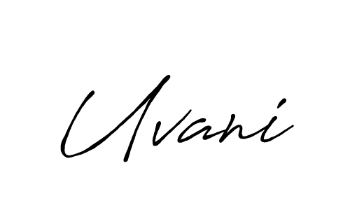 Similarly Antro_Vectra_Bolder is the best handwritten signature design. Signature creator online .You can use it as an online autograph creator for name Uvani. Uvani signature style 7 images and pictures png