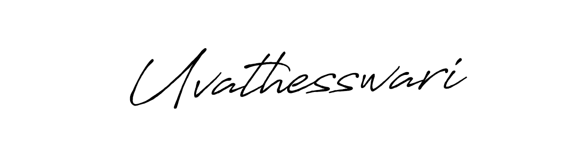 Make a beautiful signature design for name Uvathesswari. With this signature (Antro_Vectra_Bolder) style, you can create a handwritten signature for free. Uvathesswari signature style 7 images and pictures png