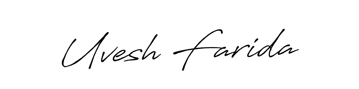 Similarly Antro_Vectra_Bolder is the best handwritten signature design. Signature creator online .You can use it as an online autograph creator for name Uvesh Farida. Uvesh Farida signature style 7 images and pictures png