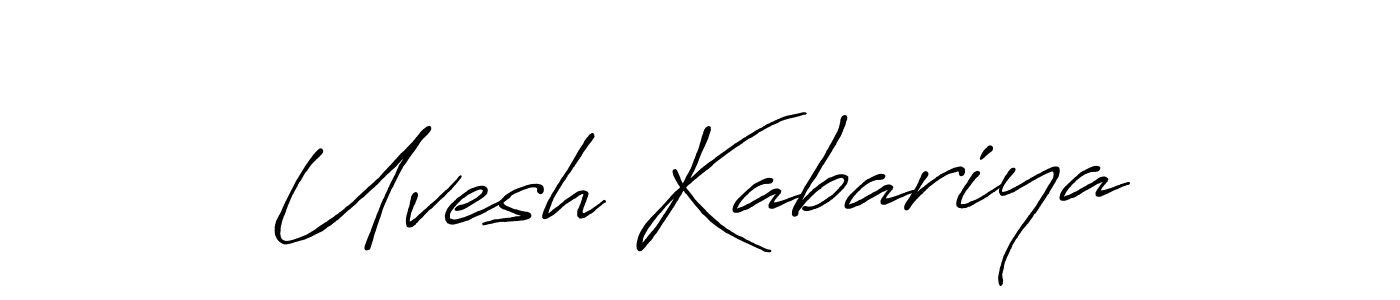 Uvesh Kabariya stylish signature style. Best Handwritten Sign (Antro_Vectra_Bolder) for my name. Handwritten Signature Collection Ideas for my name Uvesh Kabariya. Uvesh Kabariya signature style 7 images and pictures png