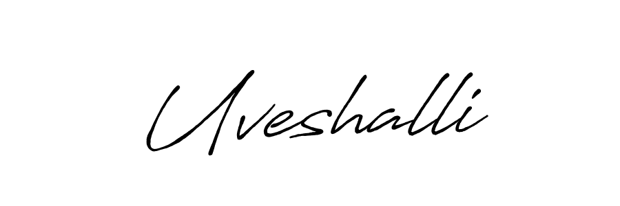 Create a beautiful signature design for name Uveshalli. With this signature (Antro_Vectra_Bolder) fonts, you can make a handwritten signature for free. Uveshalli signature style 7 images and pictures png