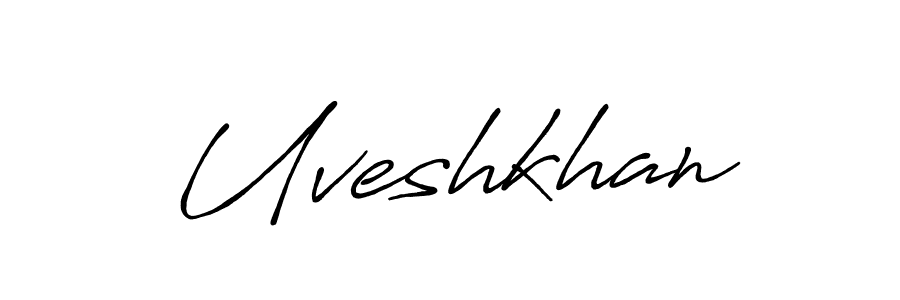 Uveshkhan stylish signature style. Best Handwritten Sign (Antro_Vectra_Bolder) for my name. Handwritten Signature Collection Ideas for my name Uveshkhan. Uveshkhan signature style 7 images and pictures png