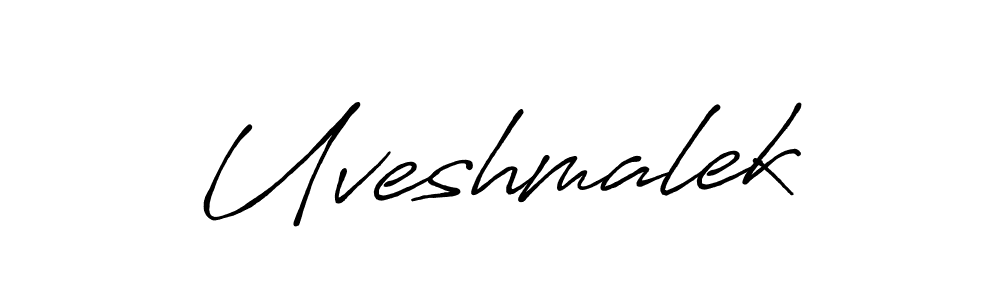 Use a signature maker to create a handwritten signature online. With this signature software, you can design (Antro_Vectra_Bolder) your own signature for name Uveshmalek. Uveshmalek signature style 7 images and pictures png