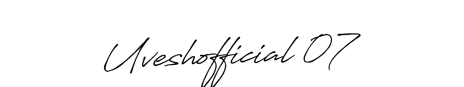 Make a beautiful signature design for name Uveshofficial 07. Use this online signature maker to create a handwritten signature for free. Uveshofficial 07 signature style 7 images and pictures png