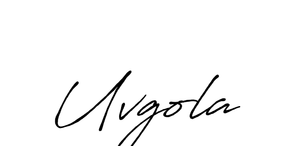 Make a beautiful signature design for name Uvgola. With this signature (Antro_Vectra_Bolder) style, you can create a handwritten signature for free. Uvgola signature style 7 images and pictures png