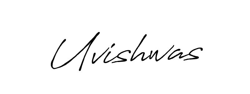 How to Draw Uvishwas signature style? Antro_Vectra_Bolder is a latest design signature styles for name Uvishwas. Uvishwas signature style 7 images and pictures png