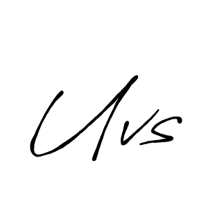 Also we have Uvs name is the best signature style. Create professional handwritten signature collection using Antro_Vectra_Bolder autograph style. Uvs signature style 7 images and pictures png