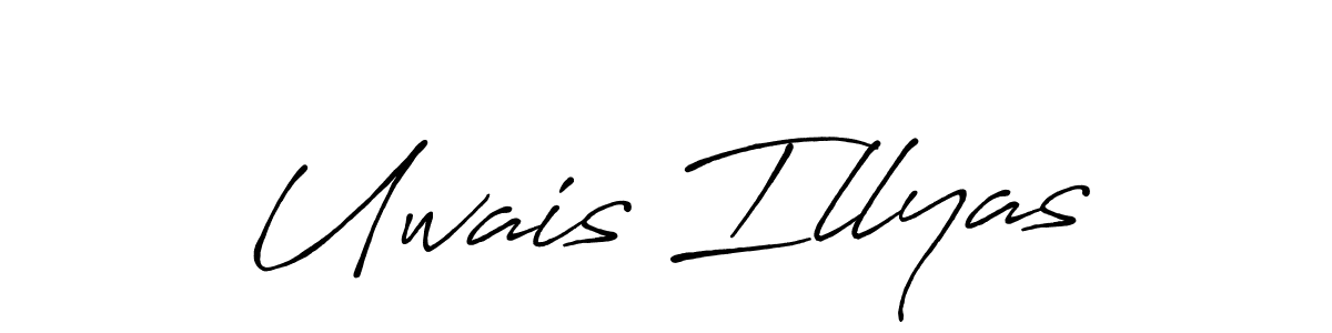 Make a beautiful signature design for name Uwais Illyas. With this signature (Antro_Vectra_Bolder) style, you can create a handwritten signature for free. Uwais Illyas signature style 7 images and pictures png