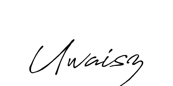 Use a signature maker to create a handwritten signature online. With this signature software, you can design (Antro_Vectra_Bolder) your own signature for name Uwaisz. Uwaisz signature style 7 images and pictures png