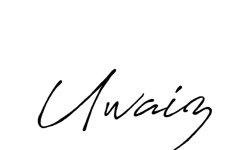 Also we have Uwaiz name is the best signature style. Create professional handwritten signature collection using Antro_Vectra_Bolder autograph style. Uwaiz signature style 7 images and pictures png