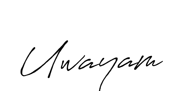 Similarly Antro_Vectra_Bolder is the best handwritten signature design. Signature creator online .You can use it as an online autograph creator for name Uwayam. Uwayam signature style 7 images and pictures png