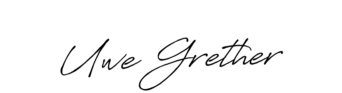 Also You can easily find your signature by using the search form. We will create Uwe Grether name handwritten signature images for you free of cost using Antro_Vectra_Bolder sign style. Uwe Grether signature style 7 images and pictures png