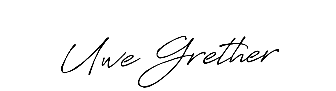 Also You can easily find your signature by using the search form. We will create Uwe Grether name handwritten signature images for you free of cost using Antro_Vectra_Bolder sign style. Uwe Grether signature style 7 images and pictures png