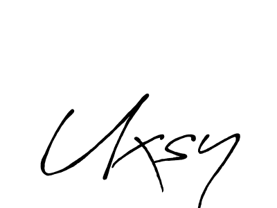 The best way (Antro_Vectra_Bolder) to make a short signature is to pick only two or three words in your name. The name Uxsy include a total of six letters. For converting this name. Uxsy signature style 7 images and pictures png