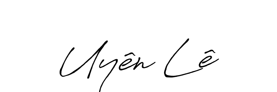 Create a beautiful signature design for name Uyên Lê. With this signature (Antro_Vectra_Bolder) fonts, you can make a handwritten signature for free. Uyên Lê signature style 7 images and pictures png