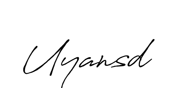 Create a beautiful signature design for name Uyansd. With this signature (Antro_Vectra_Bolder) fonts, you can make a handwritten signature for free. Uyansd signature style 7 images and pictures png