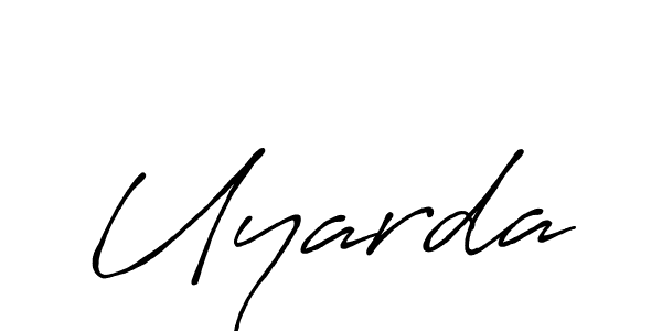 How to make Uyarda name signature. Use Antro_Vectra_Bolder style for creating short signs online. This is the latest handwritten sign. Uyarda signature style 7 images and pictures png