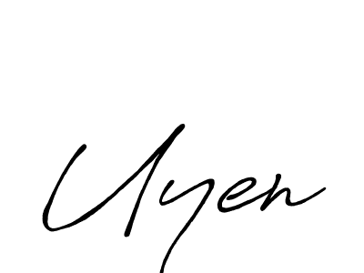 The best way (Antro_Vectra_Bolder) to make a short signature is to pick only two or three words in your name. The name Uyen include a total of six letters. For converting this name. Uyen signature style 7 images and pictures png