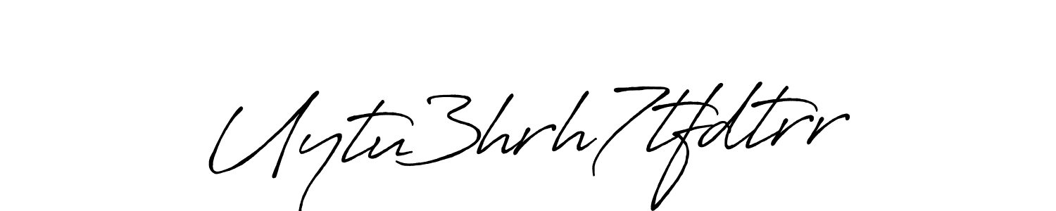 How to make Uytu3hrh7tfdtrr name signature. Use Antro_Vectra_Bolder style for creating short signs online. This is the latest handwritten sign. Uytu3hrh7tfdtrr signature style 7 images and pictures png