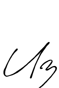 How to Draw Uz signature style? Antro_Vectra_Bolder is a latest design signature styles for name Uz. Uz signature style 7 images and pictures png