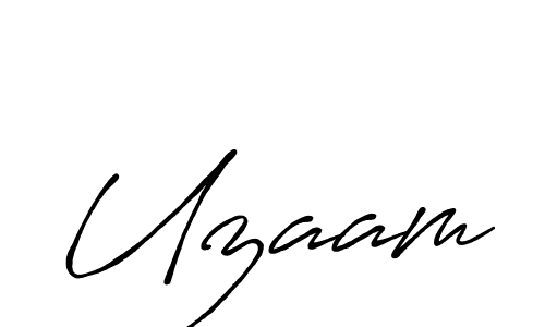 The best way (Antro_Vectra_Bolder) to make a short signature is to pick only two or three words in your name. The name Uzaam include a total of six letters. For converting this name. Uzaam signature style 7 images and pictures png