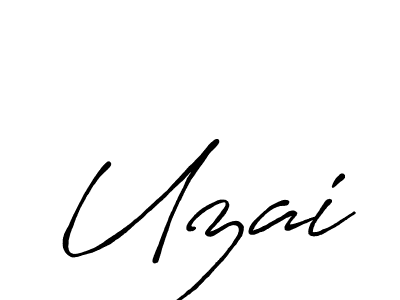 How to make Uzai name signature. Use Antro_Vectra_Bolder style for creating short signs online. This is the latest handwritten sign. Uzai signature style 7 images and pictures png