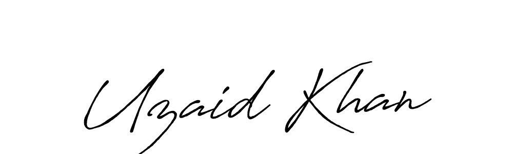 Use a signature maker to create a handwritten signature online. With this signature software, you can design (Antro_Vectra_Bolder) your own signature for name Uzaid Khan. Uzaid Khan signature style 7 images and pictures png