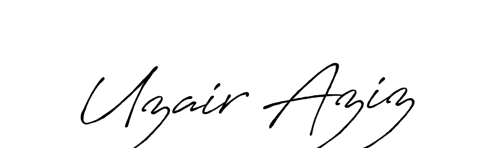 if you are searching for the best signature style for your name Uzair Aziz. so please give up your signature search. here we have designed multiple signature styles  using Antro_Vectra_Bolder. Uzair Aziz signature style 7 images and pictures png