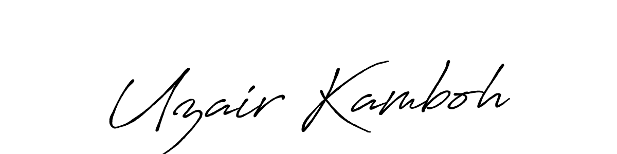Similarly Antro_Vectra_Bolder is the best handwritten signature design. Signature creator online .You can use it as an online autograph creator for name Uzair Kamboh. Uzair Kamboh signature style 7 images and pictures png