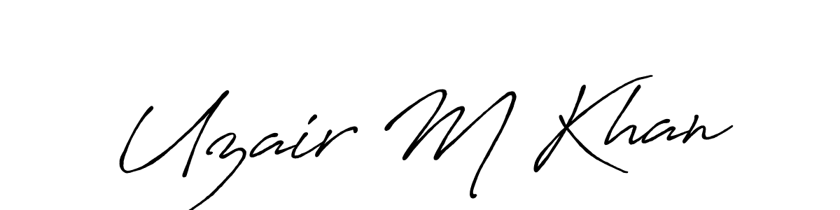 This is the best signature style for the Uzair M Khan name. Also you like these signature font (Antro_Vectra_Bolder). Mix name signature. Uzair M Khan signature style 7 images and pictures png