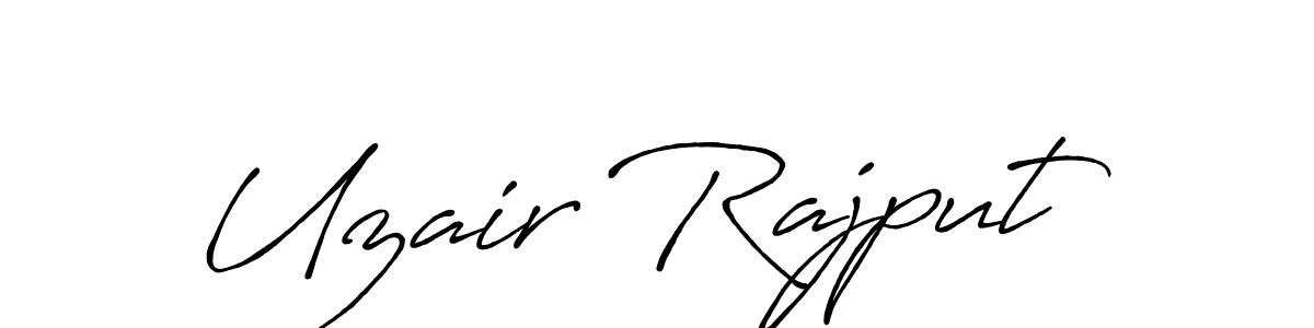 Use a signature maker to create a handwritten signature online. With this signature software, you can design (Antro_Vectra_Bolder) your own signature for name Uzair Rajput. Uzair Rajput signature style 7 images and pictures png